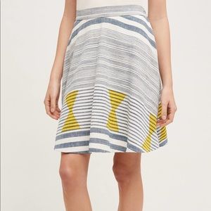 Anthropologie knee length cotton swing skirt